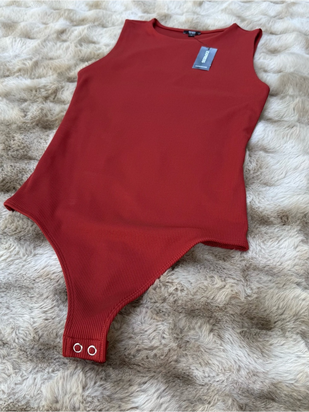 Express Body Contour Ribbed Bodysuit - Picture 3 of 6